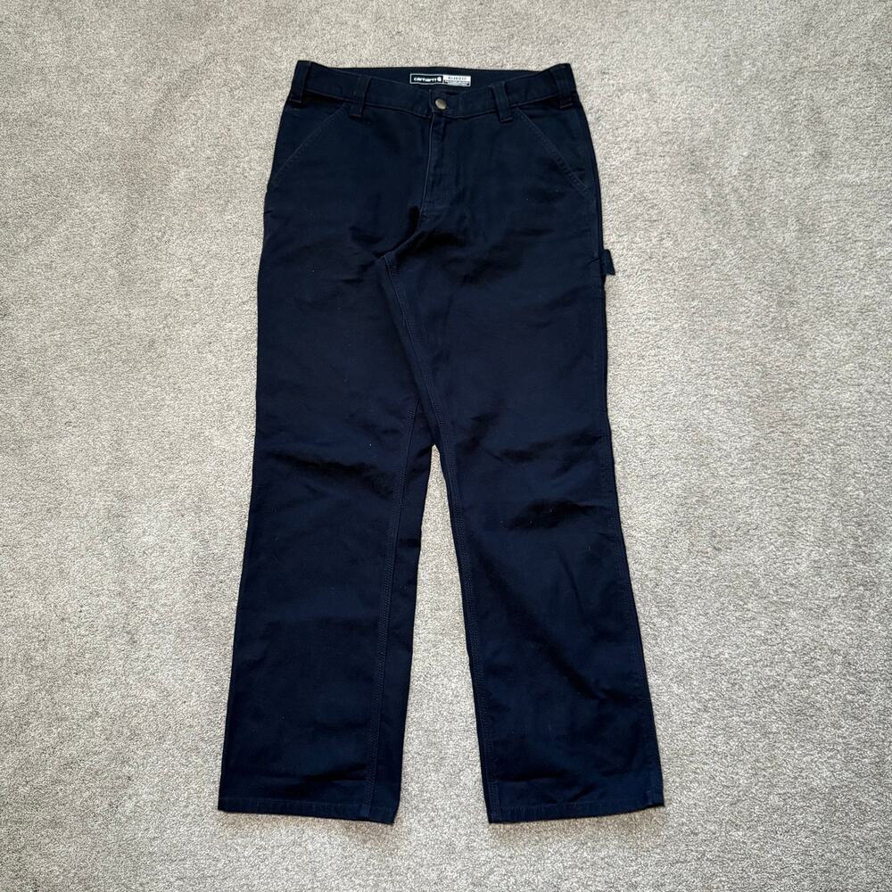 Carhartt Rugged Flex Relaxed Fit Duck Utility Work Blue Pants 31x30